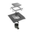 Easy Drain AquaJewels Quattro Zero brossé 15x15cm avec sortie latérale 50mm garde d'eau 30/35/50mm inox AJQ 15X15 ZM 2302062