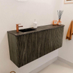 Mondiaz JOYA-DLUX 101.6cm toiletmeubel - ronding rechts kleur Shadow - Wastafel FAYE positie Links 1 kraangat kleur Lava. SW1422865