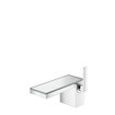 Hansgrohe AXOR MyEdition robinet de lavabo 70 avec verre noir avec garniture push-open saillie 15,1cm chrome SW241672