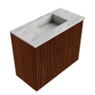 Mondiaz JOYA-DLUX 50cm toiletmeubel - kleur Ruby - Wastafel FAYE positie Rechts Zonder kraangat kleur Glace. SW1423536