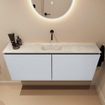 MONDIAZ TURE-DLUX Meuble toilette - 120cm - Clay - EDEN - vasque Opalo - position centrale - sans trou de robinet SW1104272