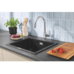 Grohe Start Loop Mitigeur de cuisine - monotrou - bec haut orientable extensible - saillie 21,5 cm - levier ouvert - chromé SW924749