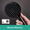 Hansgrohe Vernis Blend showerpipe met thermostaat ecosmart mat zwart SW647136