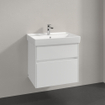 Villeroy & Boch Collaro meuble sous-lavabo - 60,4x54,6cm - 2 tiroirs Glossy white SW479543