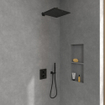 Villeroy & Boch Universal Showers hoofddouche - 35cm - vierkant - mat zwart SW974378