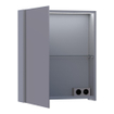 BRAUER Dual Armoire de toilette 59x70x15cm éclairage intégré rectangulaire 1 portes pivotantes MDF Gris mat SW371819