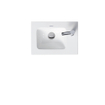Duravit ME by Starck Lave-main pour meuble 43x30cm avec 1 trou de robinet droite et trop-plein avec WonderGliss blanc SW84169