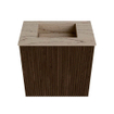 Mondiaz JOYA-DLUX Meuble de toilette 40cm - couleur Walnut - Vasque FAYE position Milieu Sans trou de robinet couleur Arena SW1424306