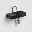 Clou Vale lave-mains en céramique 38x19x7cm trou de robinet à gauche Noir mat SW451468