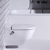 Laufen Cleanet NAVIA WC-douche 40.5x58x37cm évacuation profonde incl. abattant de WC avec couvercle et softclose céramique blanc mat mat SW258683