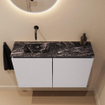 MONDIAZ TURE-DLUX meuble WC 80cm Cale. EDEN lavabo Lava position gauche. Sans trou de robinet. SW1103702