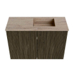 Mondiaz JOYA-DLUX 60cm toiletmeubel - kleur Shadow - Wastafel FAYE positie Rechts Zonder kraangat kleur Saba. SW1425103