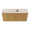 Mondiaz JOYA-DLUX 90cm toiletmeubel - kleur Oak - Wastafel FAYE positie Midden Zonder kraangat kleur Nata. SW1424022