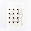 SAMPLE The Mosaic Factory Paris Carrelage mosaïque - 2.3x4.8x0.6cm - en 1.5x1.5x0.6cm - Carrelage mural - pour intérieur et extérieur basketwave porcelaine blanc met noir SW862133