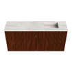 Mondiaz JOYA-DLUX 90cm toiletmeubel - kleur Ruby - Wastafel FAYE positie Rechts Zonder kraangat kleur Ostra. SW1423803
