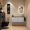 MONDIAZ TURE-DLUX Meuble toilette - 120cm - Plata - EDEN - vasque Lava - position droite - 1 trou de robinet SW1103992