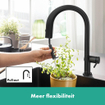 Hansgrohe Aqittura système de filtration mitigeur de cuisine 210 bec extractible 1jet noir mat SW918722