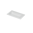 INK Aspekt lavabo - 80x45x1.5cm - 1 vasque - 0 trous de robinet - porcelaine blanc mat SW439555