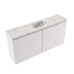 MONDIAZ TURE-DLUX Meuble toilette - 100cm - Cale - EDEN - vasque Glace - position centrale - sans trou de robinet SW1103190