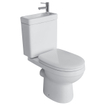 Allibert duoblok toiletset - 81x65x36.5cm - inclusief porseleinen fontein - met kraan en afvoer - keramiek wit SW734154