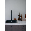 Wellmark Savon à mains verre marron pompe laiton 500ml texte QUE TOUS VOS SOUCIS SOIENT DES BULLES Étiquette noire SW454601
