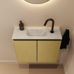 MONDIAZ TURE-DLUX meuble WC 60 cm Oro. EDEN lavabo Opalo position milieu. Avec 1 trou de robinet. SW1104429