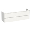 BRAUER Inspire meuble sous-lavabo 160 4 tiroirs softclose - sans poignées - 2 découpes pour siphon - blanc brillant SW1200667