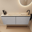 MONDIAZ TURE-DLUX Meuble de toilettes 120 cm Plata. Lavabo EDEN Frappe position droite. Avec 1 trou de robinet. SW1102940