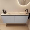MONDIAZ TURE-DLUX Meuble toilette - 120cm - Plata - EDEN - vasque Frappe - position droite - 1 trou de robinet SW1102940
