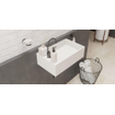 Ideavit Solidcube Fontein 50x30x15cm rechthoek 1 kraangat 1 wasbak Solid surface wit SW85924