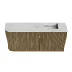 Mondiaz JOYA-DLUX 91.6cm toiletmeubel - ronding links kleur Dusk - Wastafel FAYE positie Rechts 1 kraangat kleur Opalo. SW1423347