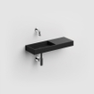 Clou Mini Wash Me lave-mains 56x19cm sans trou de robinet à droite Céramique Noir mat SW9318
