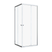 Sealskin Hooked Paroi de douche d'angle en quatre parties avec portes coulissantes 90x90x200 cm, verre de sécurité clair 6 mm avec traitement anticalcaire chrome SW696358
