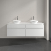 Villeroy & Boch Legato meuble sous-lavabo - 160x55cm - 4 tiroirs Blanc brillant SW479599