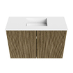 Mondiaz JOYA 60cm meuble de toilette - couleur Dusk - Vasque FAYE position Milieu 1 trou de robinet couleur Talc. SW1421554