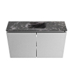 MONDIAZ TURE-DLUX Meuble toilette - 80cm - Plata - EDEN - vasque Lava - position centrale - sans trou de robinet SW1103953