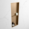 Mondiaz EASY Niche salle de bains - 149.5x8x29.5cm - à encastrer ou à monter - 2 compartiments - Oro | Oro SW1017039