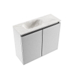 MONDIAZ TURE-DLUX Meuble WC 60 cm Plata. Lavabo EDEN Ostra position gauche. Sans trou de robinet. SW1104978