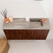 Mondiaz JOYA-DLUX 80cm toiletmeubel - kleur Ruby - Wastafel FAYE positie Rechts 1 kraangat kleur Oza. SW1425512