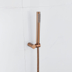 Fortifura Calvi Robinet de baignoire - bec 22cm à raccourcir - flexible - douchette stick - partie encastrable - support mural - Cuivre brossé SW1130184