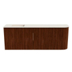 Mondiaz JOYA-DLUX 111.6cm toiletmeubel - ronding rechts kleur Ruby - Wastafel FAYE positie Links 1 kraangat kleur Meli. SW1425388