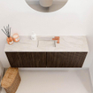Mondiaz JOYA-DLUX 100cm meuble de salle de bains - couleur Walnut - Vasque FAYE position Milieu 1 trou de robinet couleur Ostra. SW1422641
