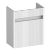 BRAUER Adore Wavy meuble sous-lavabo pour lave-mains - 40x45x22cm - avec 1 porte sans poignée ouvrant à droite blanc mat SW1198463