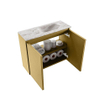 MONDIAZ TURE-DLUX Meuble de toilettes 60 cm Oro. EDEN lavabo Glace position droite. Avec 1 trou de robinet. SW1103430