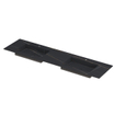 INK Post wastafel - 180x45x1cm - 2 wasbakken - 2 kraangaten - keramiek Lauren black mat SW693540