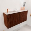 Mondiaz JOYA-DLUX 80cm toiletmeubel - kleur Ruby - Wastafel FAYE positie Links 1 kraangat kleur Nata. SW1425431