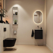 MONDIAZ TURE-DLUX Meuble toilette - 40cm - Urban - EDEN - vasque Opalo - position centrale - sans trou de robinet SW1104180