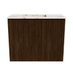 Mondiaz JOYA-DLUX Meuble de salle de bains 50cm - couleur Walnut - Vasque FAYE position Gauche Sans trou de robinet couleur Nata SW1424472