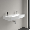 Villeroy & Boch Finion Lavabo 100x47cm avec 2x1 trou pour robinetterie ceramic+ sans trop plein blanc SW106490