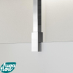 FugaFlow Eccelente Vetro Douche à l'italienne - 40x200cm - Verre dépoli - Bras plafond - Chrome SW1124849